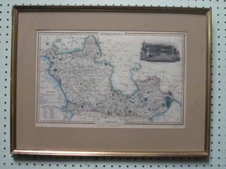 A Victorian coloured map of Berkshire 9" x 14"