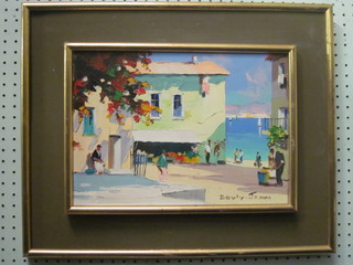 Doyly John, oil on canvas "Cap Ferrat Near Nice" 9 1/2" x 13  1/2"  ILLUSTRATED