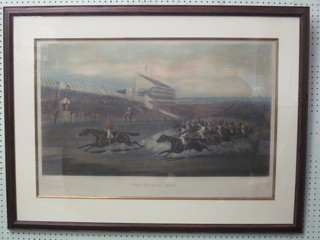 Henry Alken, a coloured print "The Winning Post" 17" x 30"