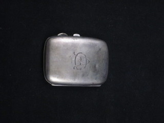 A silver cigarette case, Birmingham 1911, 1 ozs