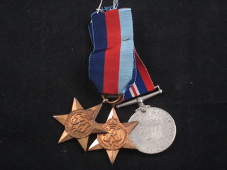 A group of 3 comprising 1939-45 Star, Atlantic Star and  British War medal