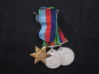 A group of 3 comprising 1939-45 Star, Defence & War medal