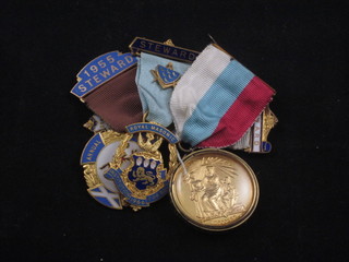 4 various Masonic Charity jewels