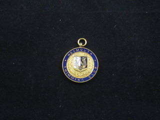 A gilt metal and enamel Weymouth Swimming Club medal