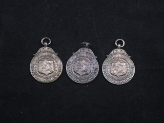 3 silver Swindon Amateur Swimming Club medals