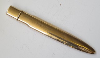 A 9ct gold pencil case