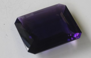 An unmounted purple amethyst, approx 142ct