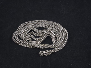 A heavy silver guard chain