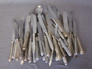A collection of Continental table knives