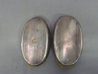 2 silver backed military hairbrushes