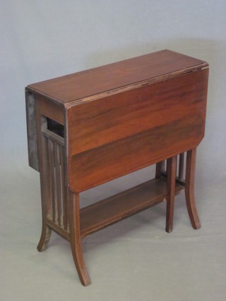 An Edwardian inlaid mahogany Sutherland table 24"