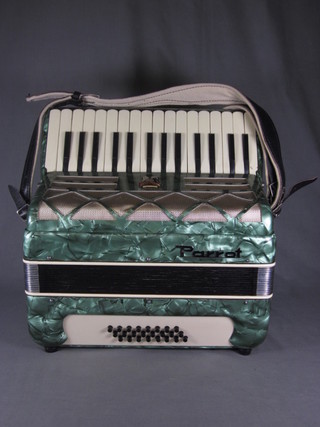 A Parrot accordion with 24 various buttons