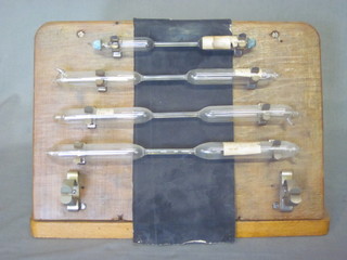 4 blown glass high voltage discharge tubes