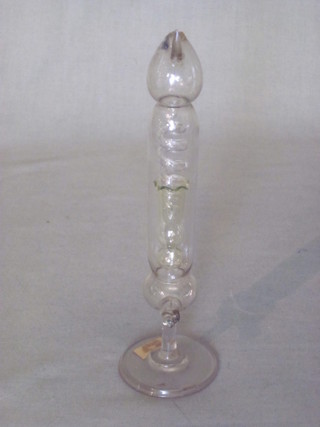 A blown glass Geissler tube