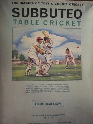 A Subbuteo table cricket game - Club Edition