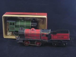 A Hornby no.501 locomotive, boxed and a 1 other O gauge clockwork locomotive and tender