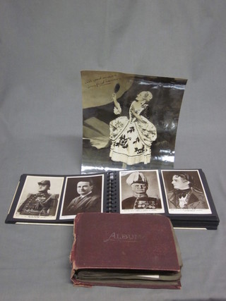 2 albums of black and white photographs of Gilbert & Sullivan singers - mostly signed and 1 other signed black and white  photograph of a lady
