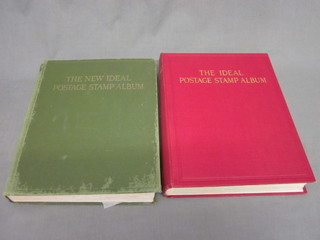 A green New Ideal Standard stamp album and a red ditto