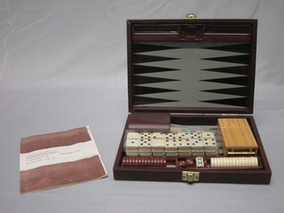 A Backgammon set, boxed