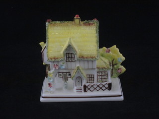 A reproduction Coalport pastel burner "The Masters House" 4"