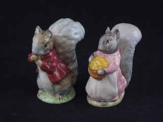 2 Beswick Beatrix Potter figures - Goody Tiptoes, bases with  brown Beswick mark