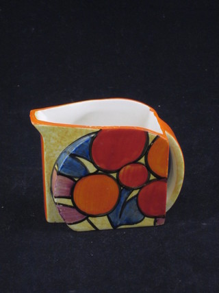 A Clarice Cliff Cafe-au-Lait cream jug 2 1/2", base marked Bizarre by Clarice Cliff, chip to base