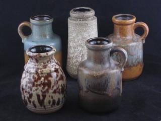 A West German Bay Art Pottery vases the base marked 414, do.  vase marked Bay 630 and do. marked 209