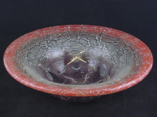 A circular Art Glass bowl 11"