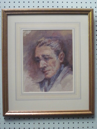 Watercolour, head and shoulders portrait "Gentleman" 9" x 7  1/2"