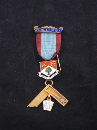 A silver gilt and enamel Mark Master Masons, Past Master's  jewel - Ealing Lodge no.1013
