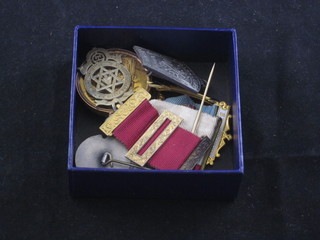 A silver gilt Royal Arch Chapter Principal's jewel and 4 various charity jewels