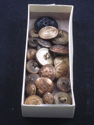 A small collection of military buttons