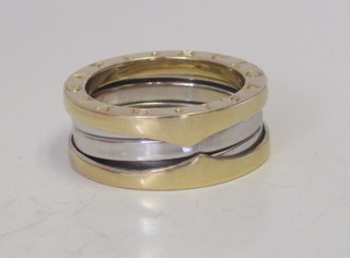 A 2 colour yellow gold dress ring by Bvlgari