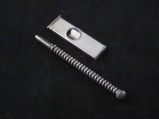 A silver cigar cutter and a Sterling propelling pencil by Morden