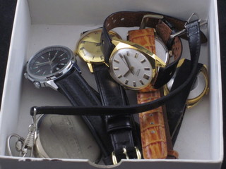 A Seiko open faced pocket watch and 5 various wristwatches