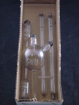 3 blown glass high voltage discharge tubes and 1 other