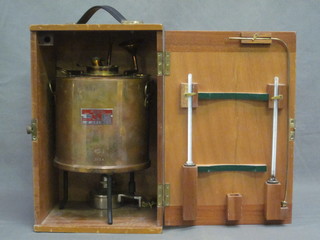 An Elizabeth II Customs & Excise issue Stanhope-Seta brass Flash Point tester, dated 1965