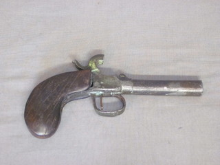 A reproduction percussion pocket pistol with 4" lead barrel