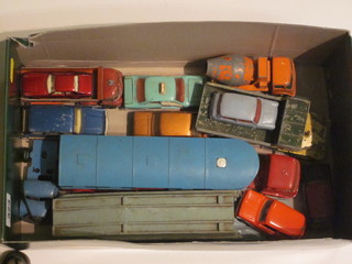 A Corgi Major articulated horse box and a collection of toy cars