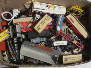 A collection of toy cars etc