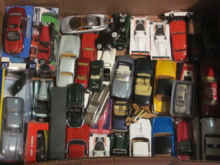 A collection of model Jaguar cars