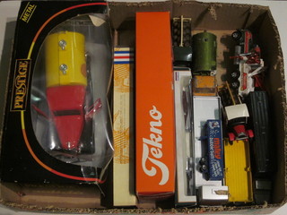 A Tekno model articulated lorry and a collection of other models  etc