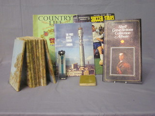 9 various editions of About Britain numbers 1,2,3,4,5,8,9,10 and  13 together with a small collection of books etc