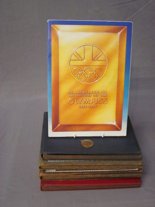 4 various cigarette card albums together with 2 Smiths Get Set  for Gold and Olympic Games albums
