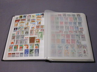 A stock book of various stamps