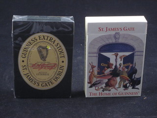 2 packs of Guinness advertising playing cards