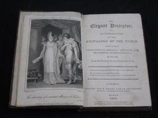 1 volume "The Elegant Preceptor" or an "Invitation of The Knowledge of the World" 1803, leather bound