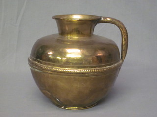 A brass jug 10"