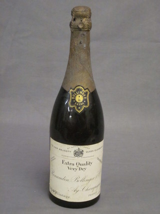 A bottle of 1949 vintage Renaudin Bollinger & Co champagne