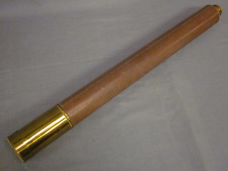 A Dolland brass single draw night or day telescope marked  Henry Mann